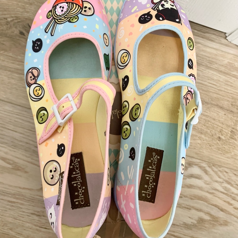 Chocolaticas WOMENS Ramen Girl Flats MaryJanes Shoes - HCD 37 - 7 - 7.5 - Picture 4 of 8